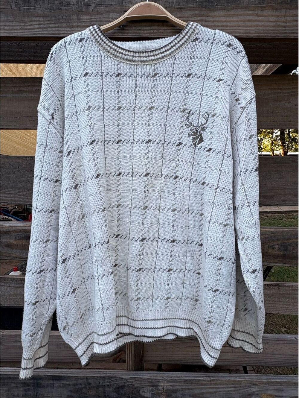 Vintage croft & barrow Deer embroidered Sweater Size M